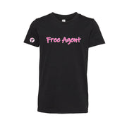 Free Agent Champion Black Crop Top Black T-shirt