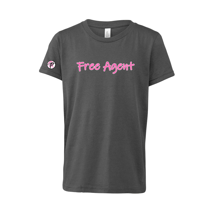 Free Agent Champion Grey Crop Top Black T-shirt