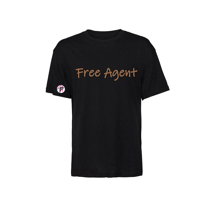 Free Agent Champion Black Crop Top Black T-shirt